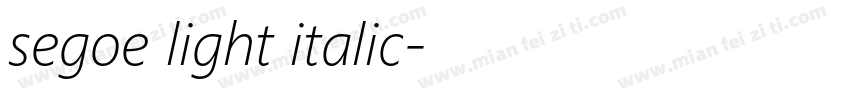 segoe light italic字体转换